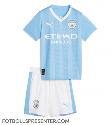 Manchester City Hemmatröja Barn 2023-24 Kortärmad (+ korta byxor)